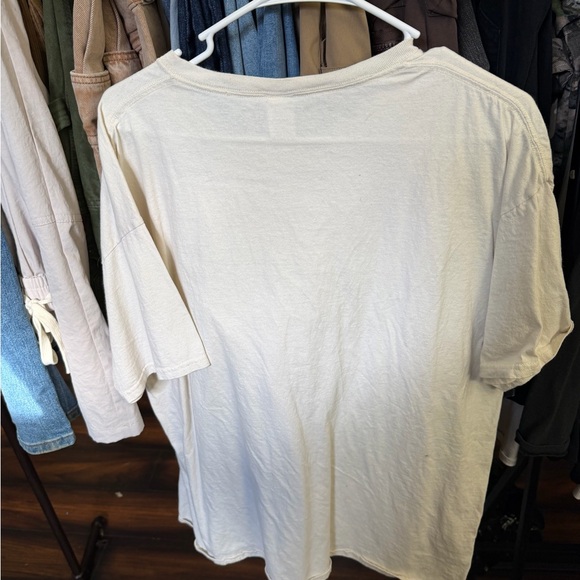 Fruit of the Loom Cream Forbidden Cats T-Shirt - Picture 3 of 3